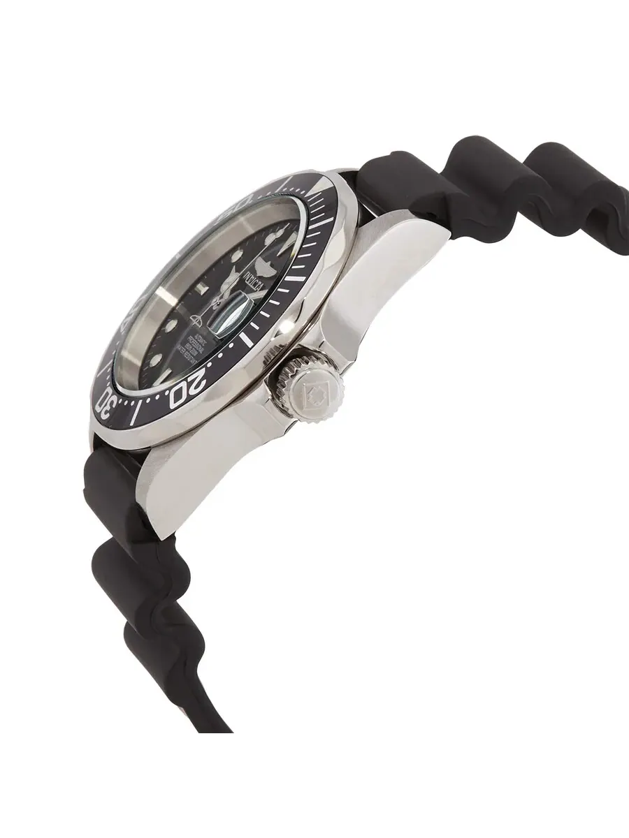 Мужские часы Invicta Pro Diver Automatic Steel Black Rubber 9110 — изображение 2 из 3, оттенок черный