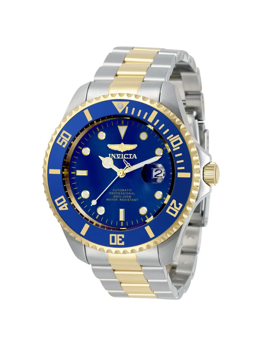 Мужские часы Invicta Pro Diver с синим циферблатом, модель 34042 — изображение 1 из 1, оттенок золотистый