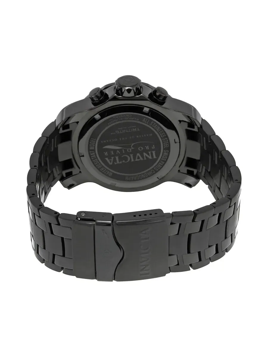 Мужские часы Invicta Pro Diver Chronograph с черным циферблатом 0076 — изображение 3 из 3, оттенок черный