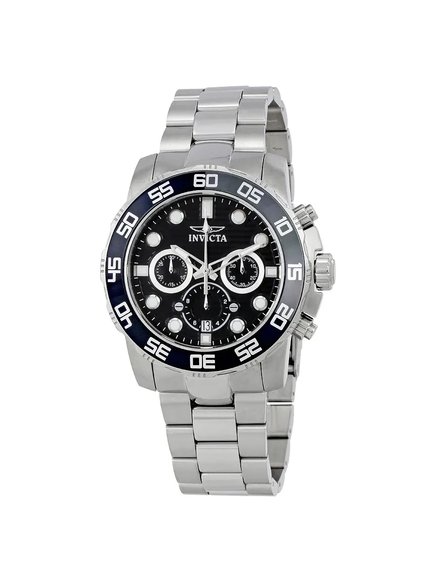 Мужские часы Invicta Pro Diver Chronograph с черным циферблатом 22226 — изображение 1 из 3, оттенок черный