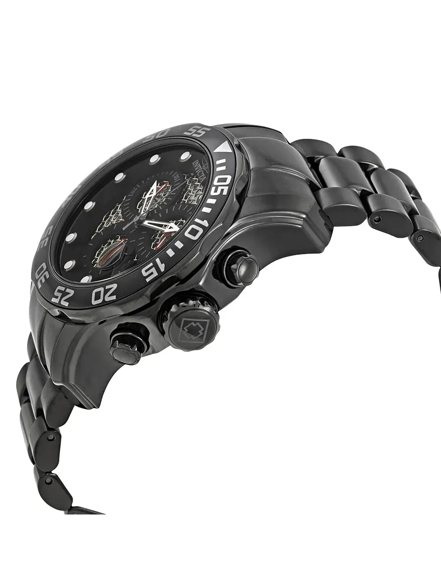 Мужские часы Invicta Pro Diver Chronograph с черным циферблатом в открытой текстуре 19838 — изображение 2 из 3