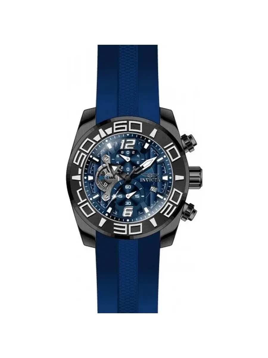 Мужские часы Invicta Pro Diver Chronograph с синим циферблатом 22812 — изображение 2 из 2, оттенок черный