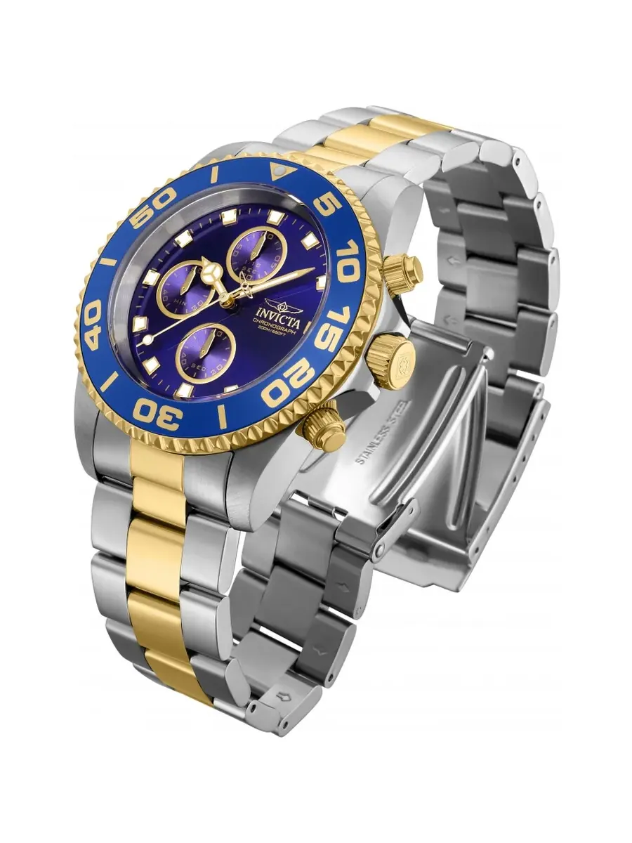 Мужские часы Invicta Pro Diver с хронографом, кварцевые, с синим циферблатом, модель 28692 — изображение 2 из 2