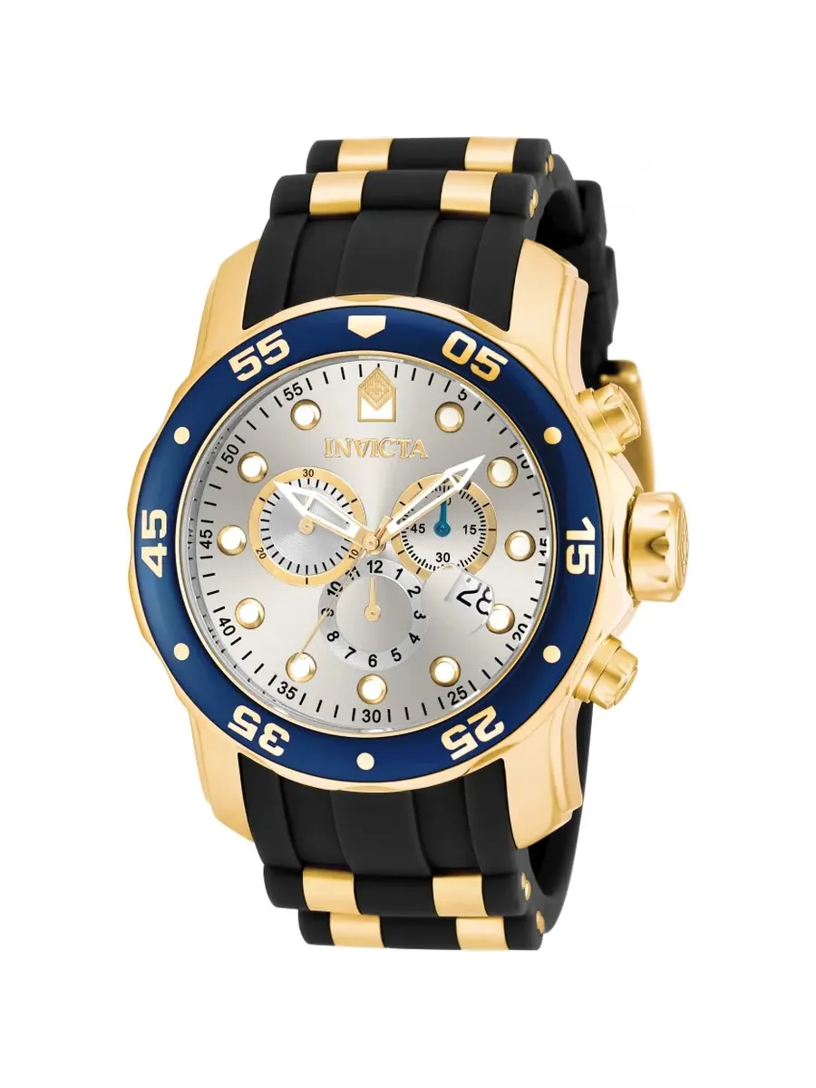 Мужские часы Invicta Pro Diver Chronograph Quartz с серебристым циферблатом 17880 — изображение 1 из 1