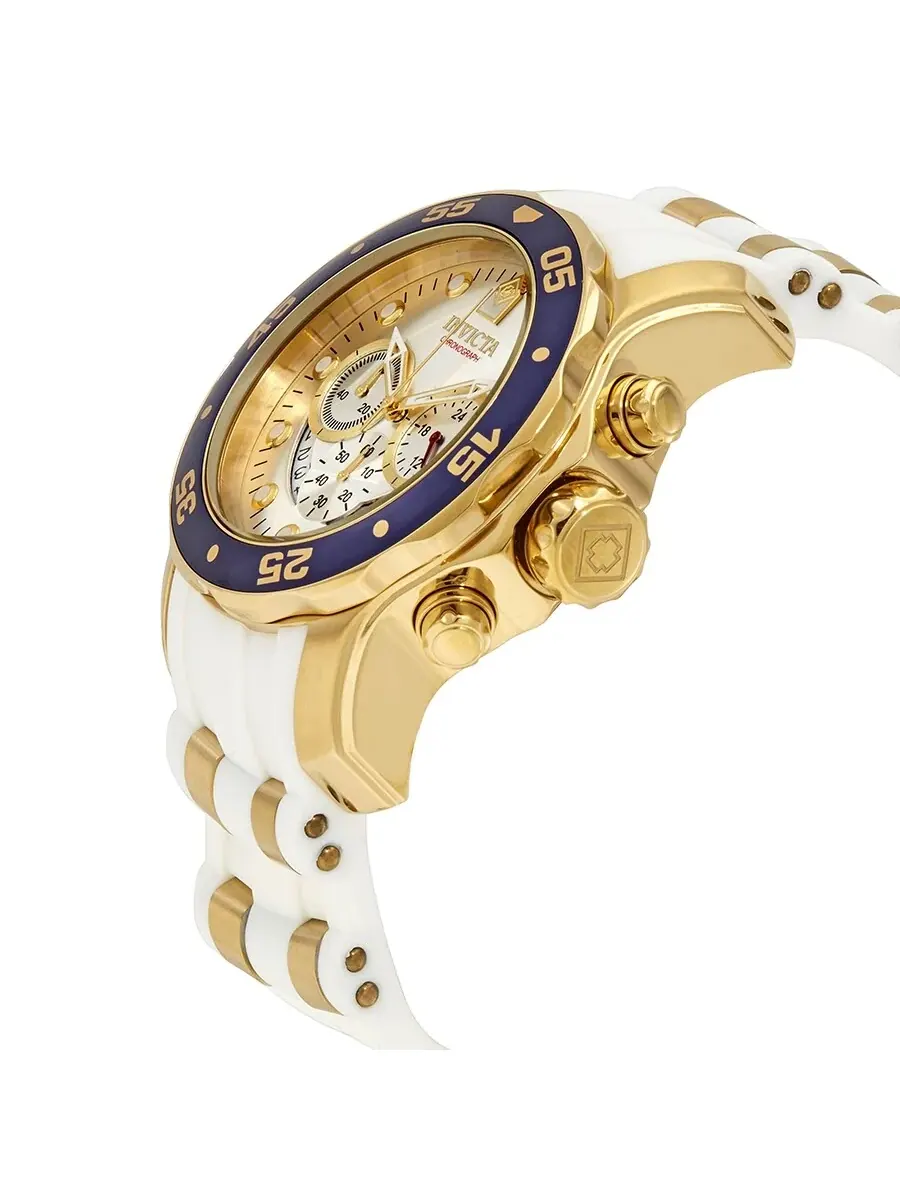 Мужские часы Invicta Pro Diver Chronograph с серебристым циферблатом, модель 20293 — изображение 2 из 3, оттенок золотистый