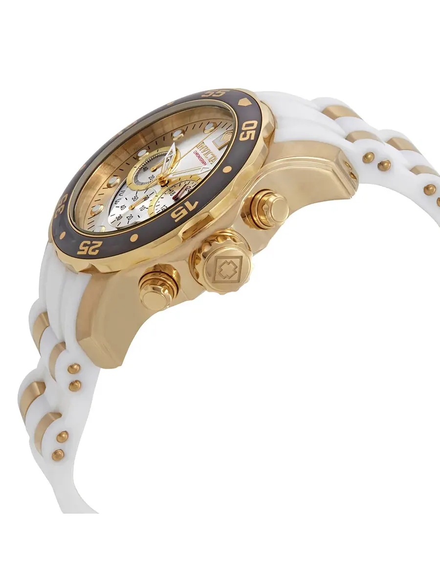Мужские часы Invicta Pro Diver Chronograph с серебристым циферблатом 20292 — изображение 2 из 3, оттенок золотистый