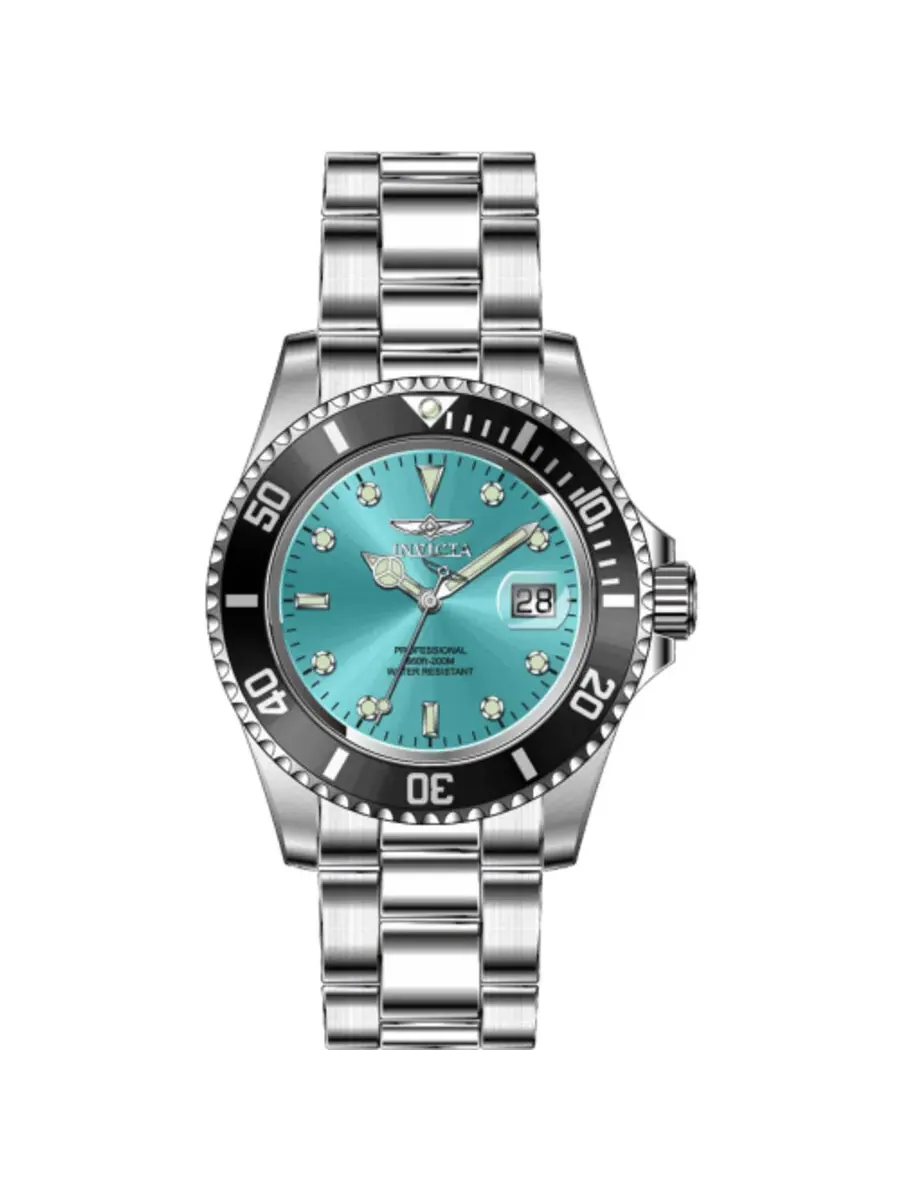 Мужские часы Invicta Pro Diver Date Quartz с синим циферблатом 47356 — изображение 1 из 1, оттенок серебристый-черный