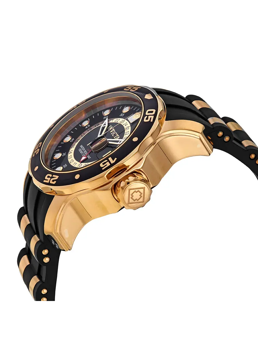 Мужские часы Invicta Pro Diver GMT с черным циферблатом 6991 — изображение 2 из 3, оттенок черный