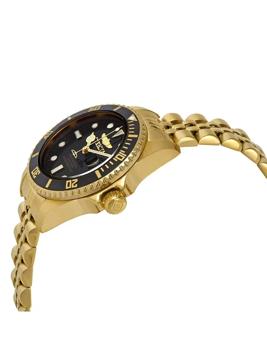 Женские часы Invicta Pro Diver Quartz с черным циферблатом 29190 — изображение 2 из 3, оттенок золотистый