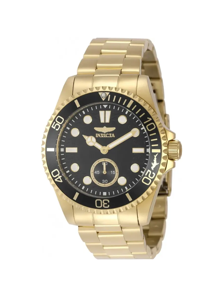 Мужские часы Invicta Pro Diver Quartz с черным циферблатом 49429 — изображение 1 из 1, оттенок золотистый черный