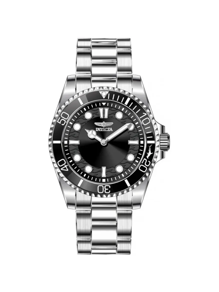 Мужские часы Invicta Pro Diver Quartz с черным циферблатом 49693 — изображение 1 из 1, оттенок серебристый-черный