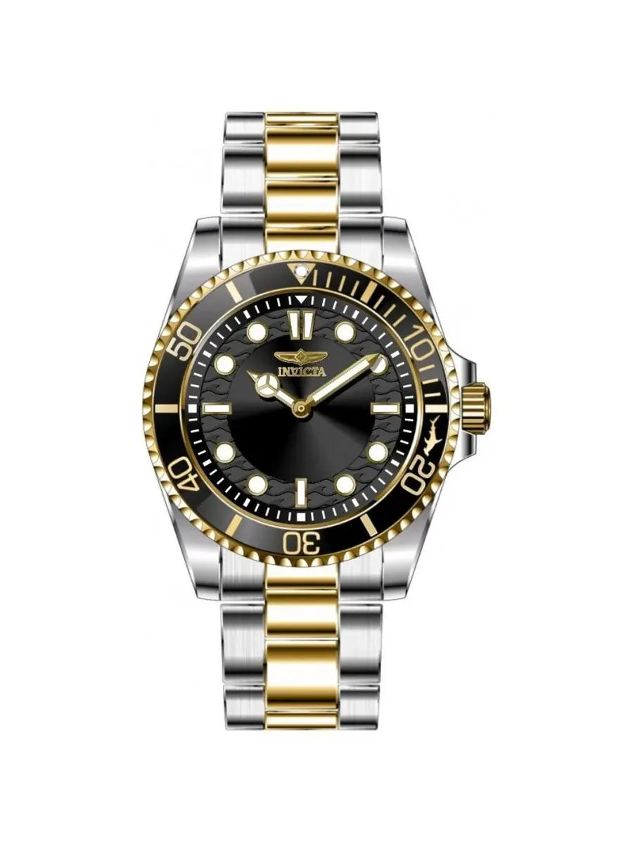 Мужские часы Invicta Pro Diver Quartz с черным циферблатом 49698 — изображение 1 из 1, оттенок золотистый черный
