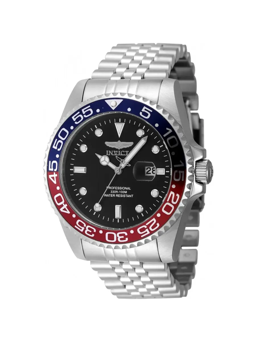 Мужские кварцевые часы Invicta Pro Diver с черным циферблатом и безелем Pepsi, модель 48388 — изображение 1 из 1