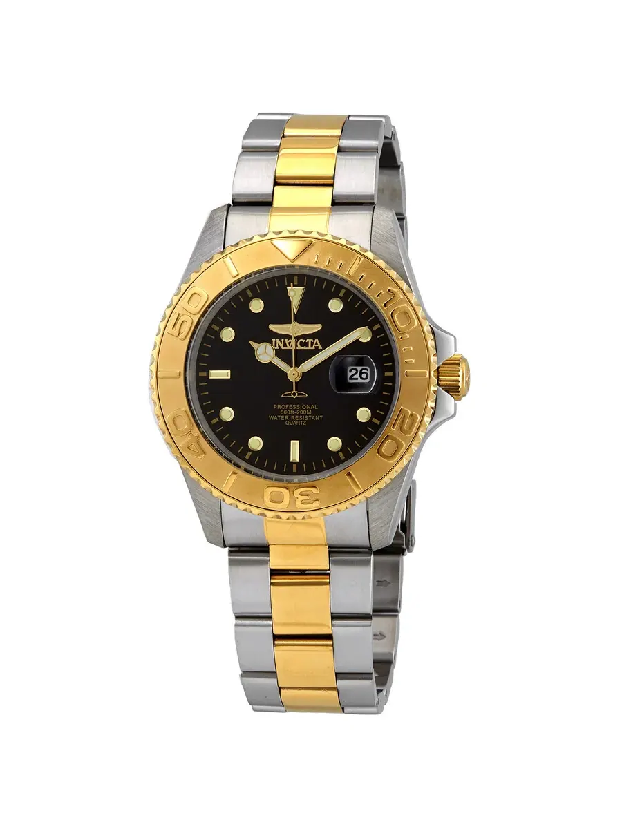 Мужские кварцевые часы Invicta Pro Diver с черным циферблатом и двухцветной отделкой, модель 29948 — изображение 1 из 3