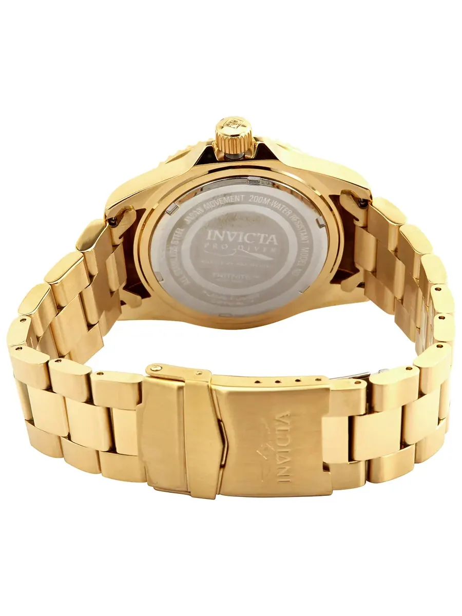 Мужские часы Invicta Pro Diver Quartz с синим циферблатом 33270 — изображение 3 из 3, оттенок желтый золотистый