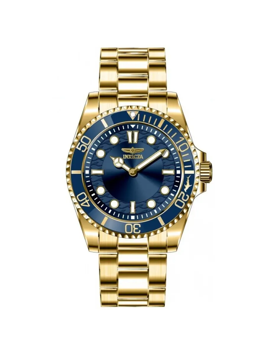 Мужские часы Invicta Pro Diver Quartz с синим циферблатом 49699 — изображение 1 из 1, оттенок золотистый синий
