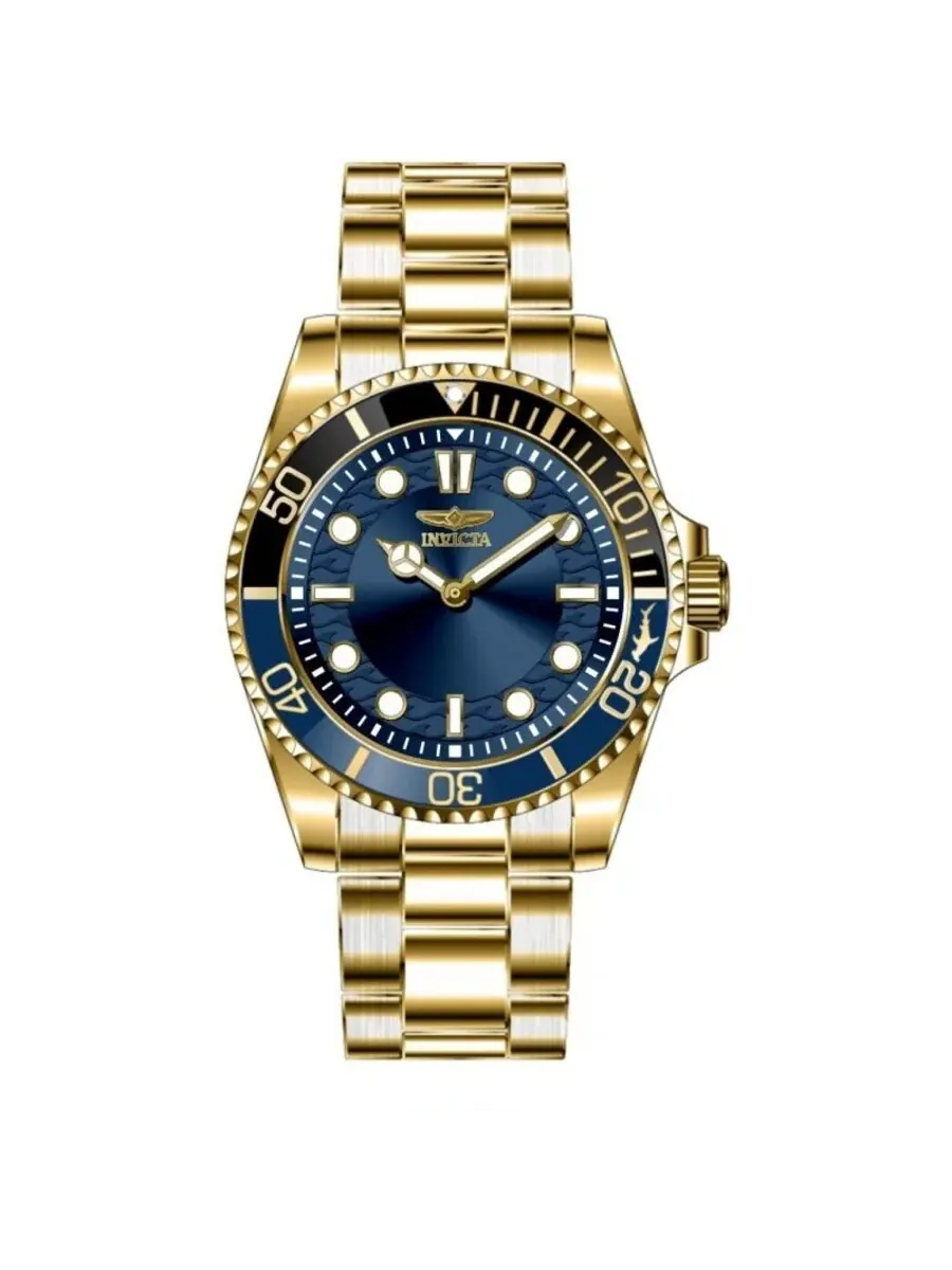 Мужские часы Invicta Pro Diver Quartz с синим циферблатом 49707 — изображение 1 из 1, оттенок золотистый синий черный