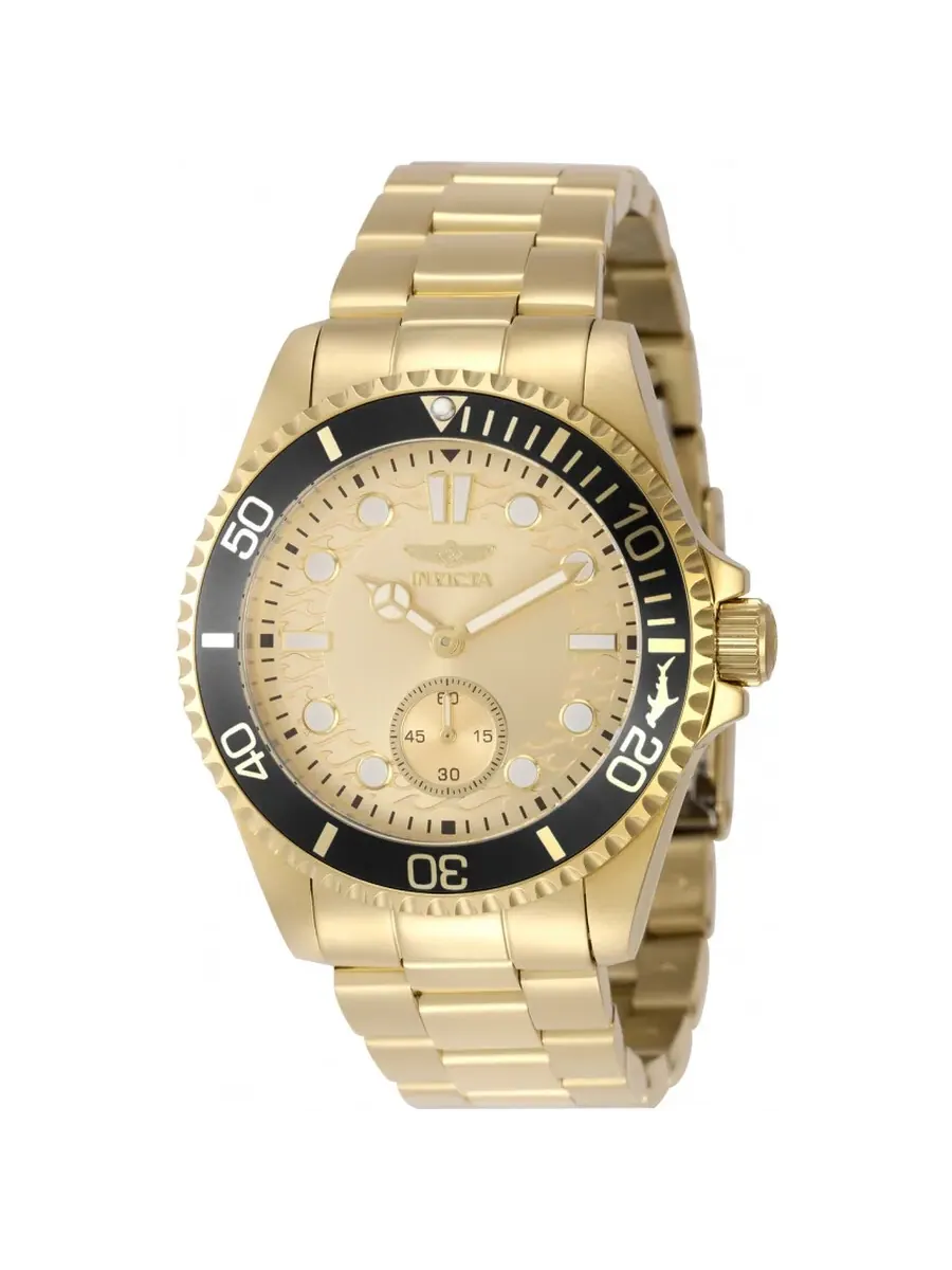 Мужские часы Invicta Pro Diver Quartz с золотым циферблатом 49428 — изображение 1 из 1, оттенок золотистый черный