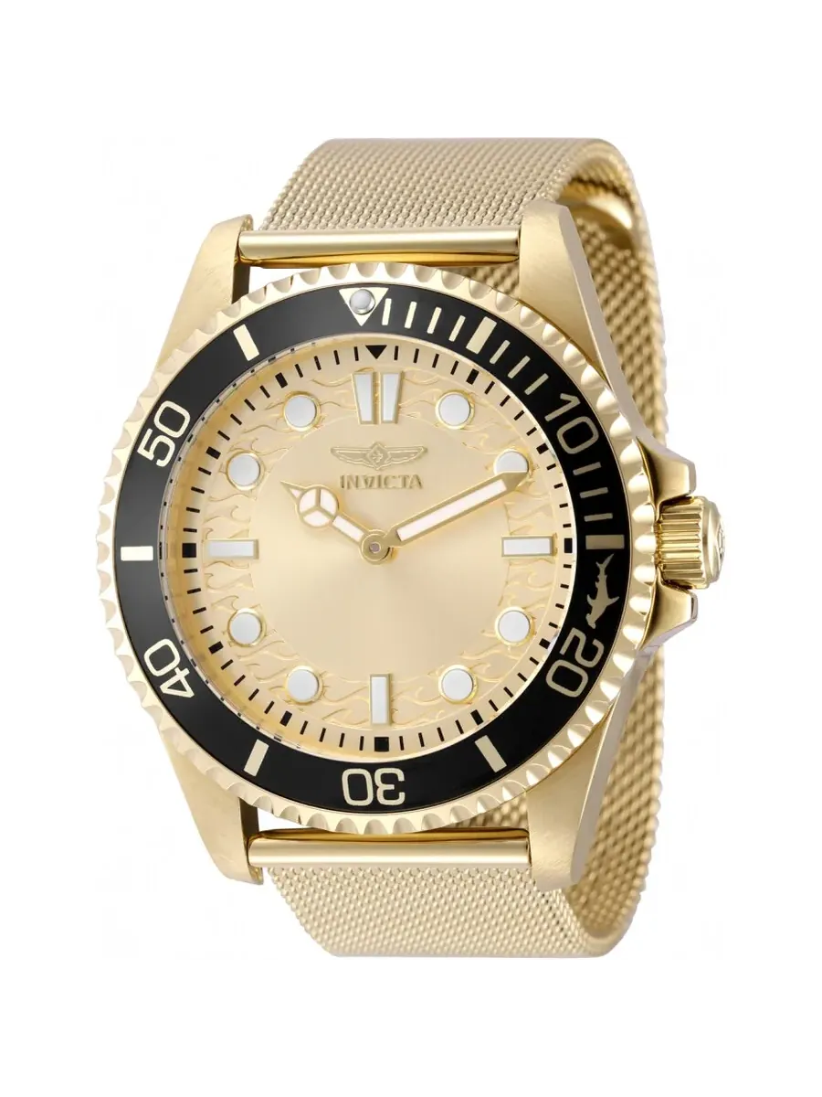 Мужские часы Invicta Pro Diver Quartz с золотым циферблатом 49690 — изображение 1 из 1, оттенок золотистый черный