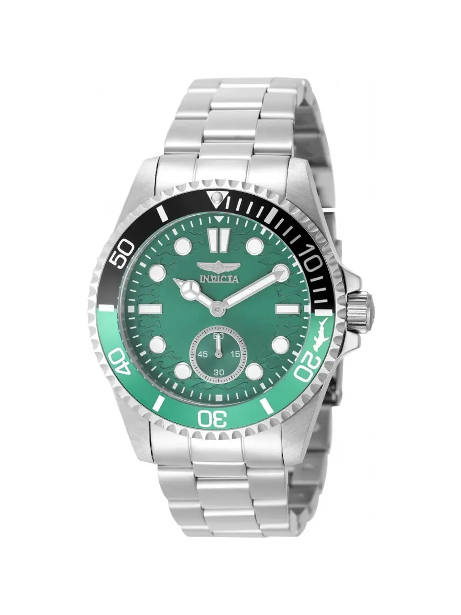 Мужские часы Invicta Pro Diver Quartz с зеленым циферблатом и безелем Sprite, модель 49433 — изображение 1 из 1