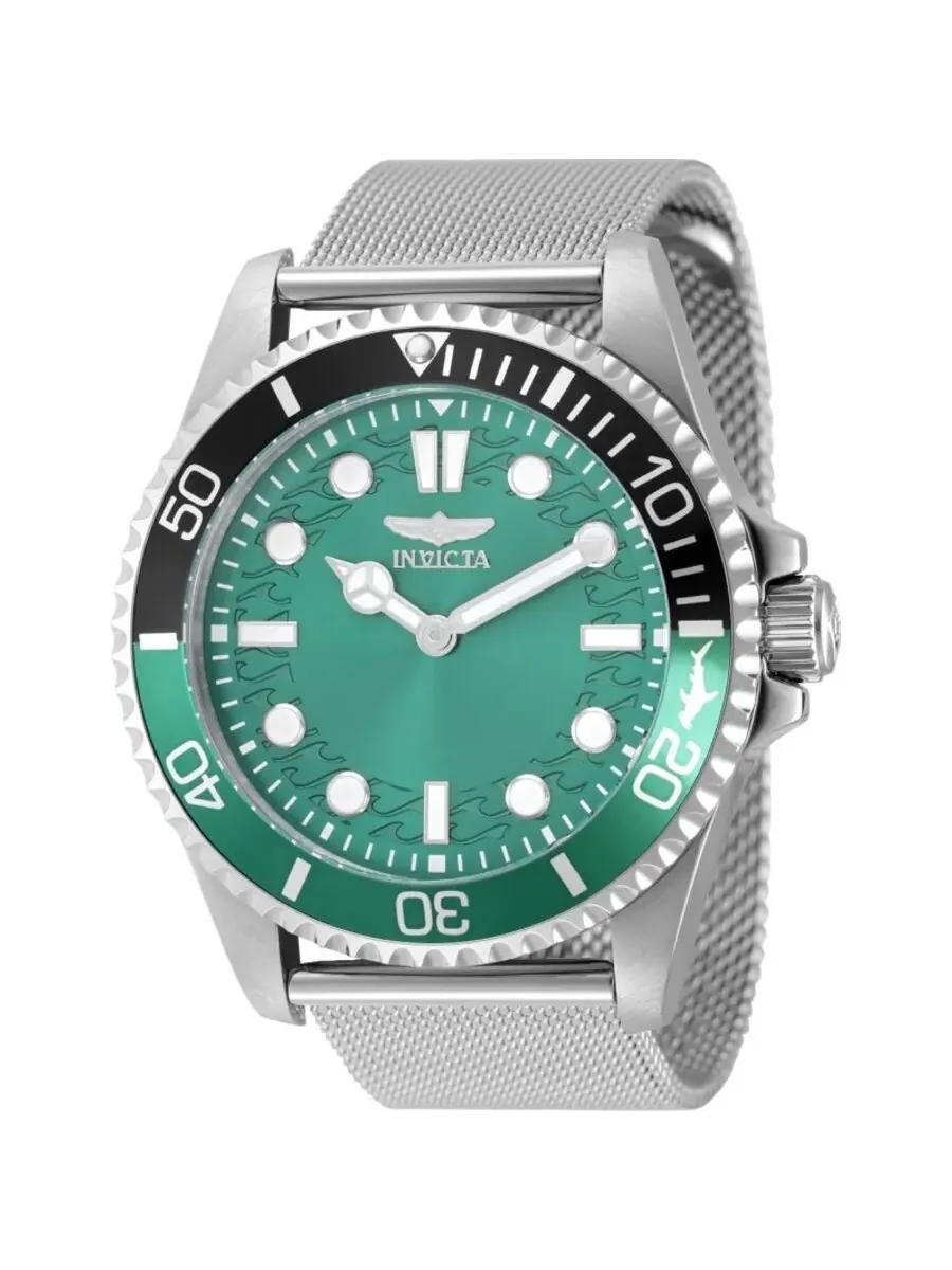 Мужские часы Invicta Pro Diver Quartz с зеленым циферблатом и безелем Sprite, модель 49687 — изображение 1 из 1