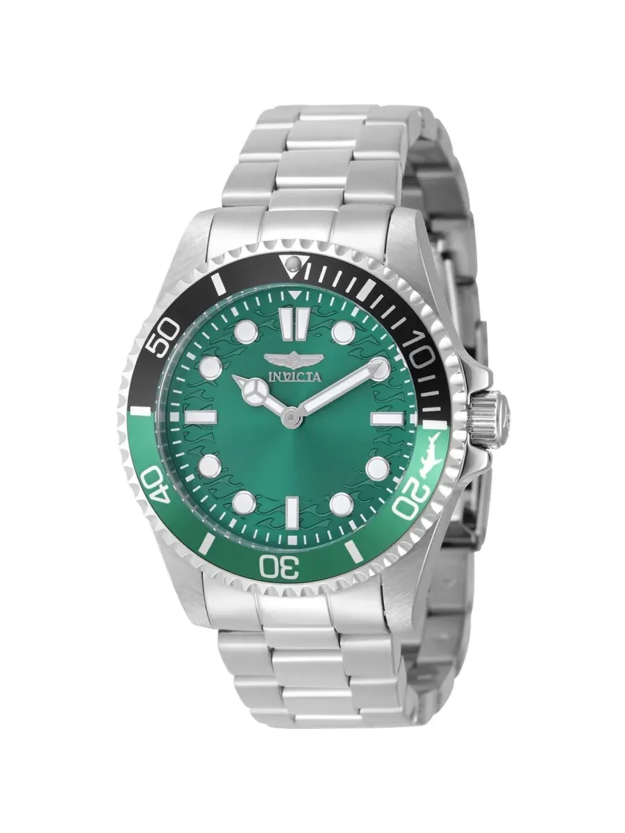 Мужские часы Invicta Pro Diver Quartz с зеленым циферблатом и безелем Sprite, модель 49705 — изображение 1 из 1