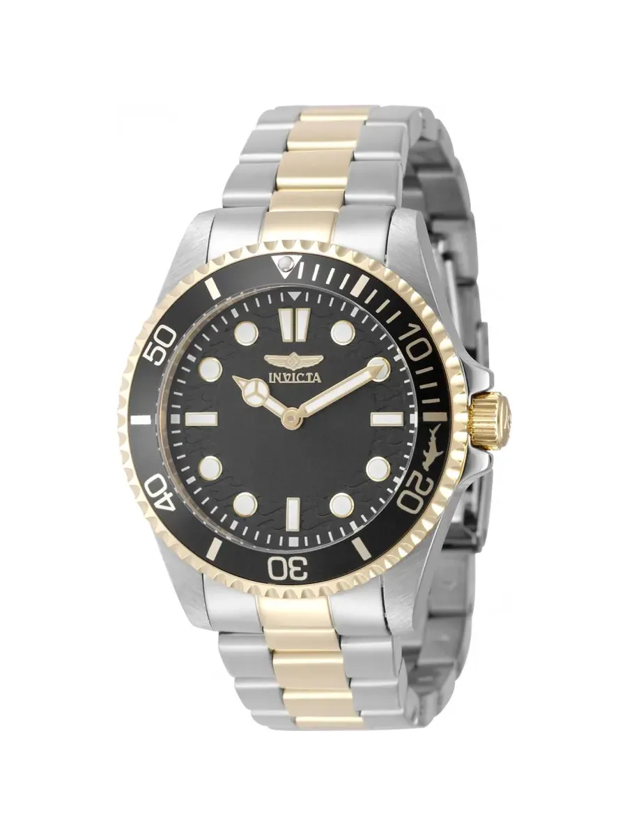 Мужские кварцевые часы Invicta Pro Diver с серым циферблатом, модель 49706 — изображение 1 из 1, оттенок золотистый черный