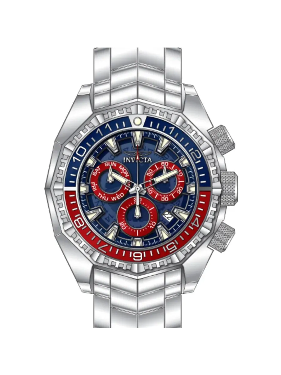 Мужские часы Invicta Akula Chronograph Quartz с синим циферблатом и безелем Pepsi 44296 — изображение 1 из 1