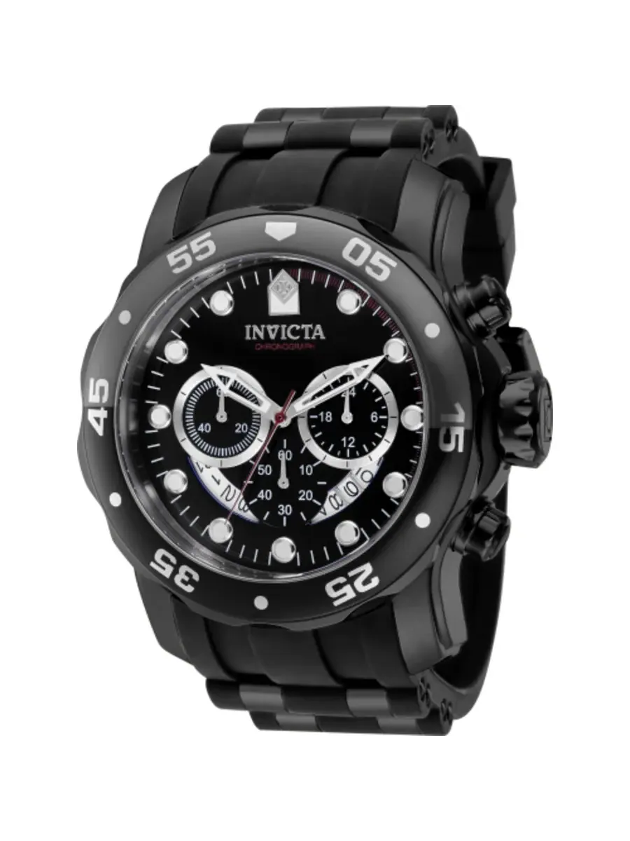Мужские часы Invicta Pro Diver SCUBA Chronograph GMT Quartz с черным циферблатом 37231 — изображение 1 из 1