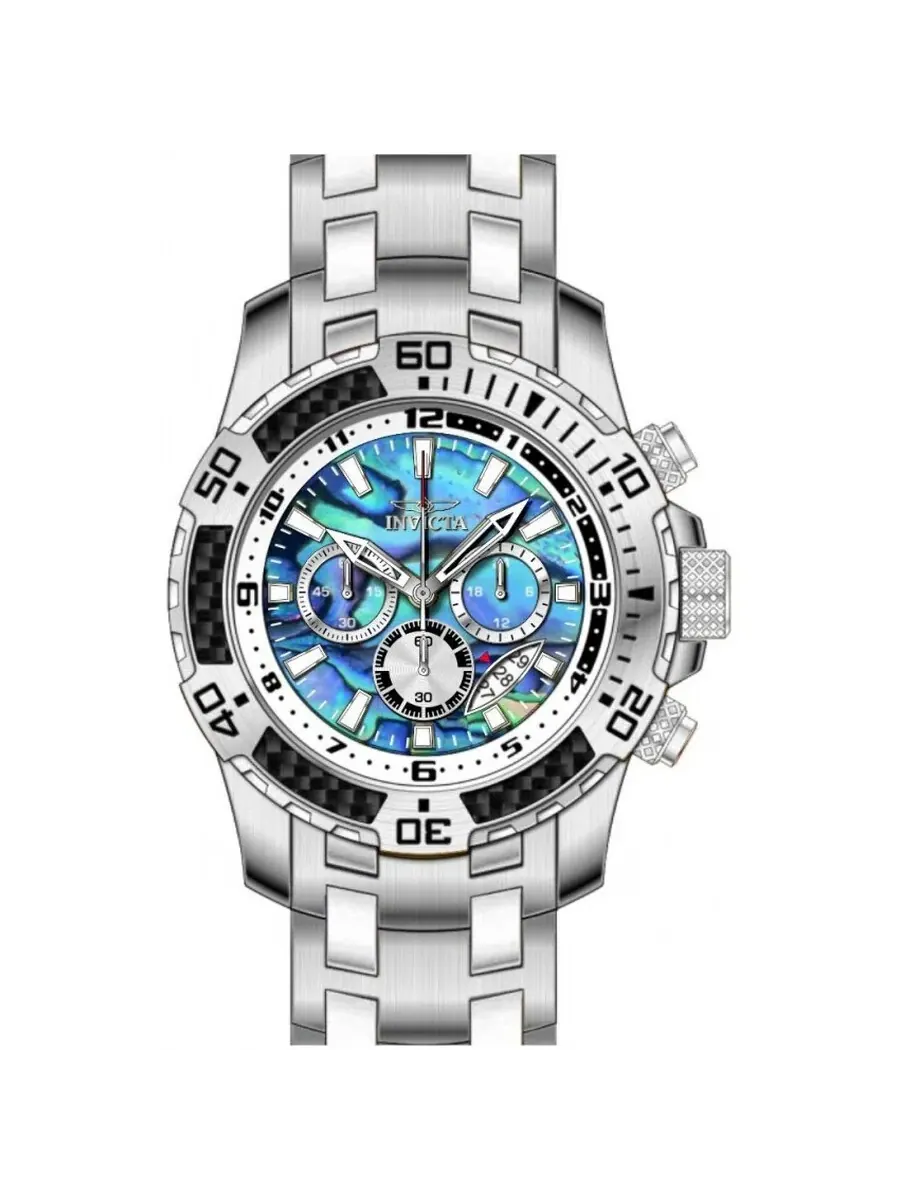 Мужские кварцевые часы Invicta Pro Diver SCUBA Chronograph GMT 49855 — изображение 1 из 1, оттенок серебристый-черный