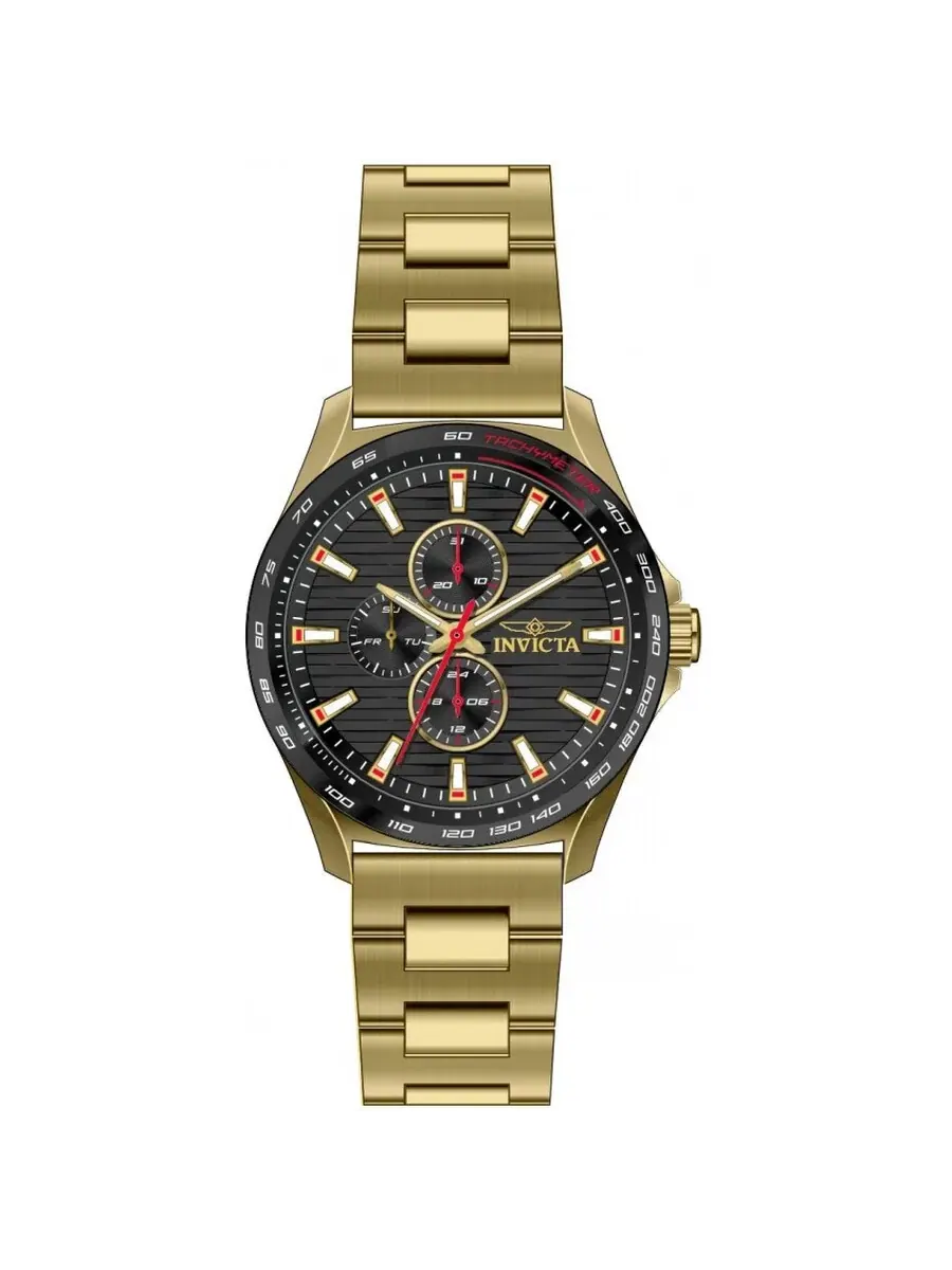 Мужские часы Invicta Racing Quartz с черным циферблатом 48871 — изображение 1 из 1, оттенок белый красный черный