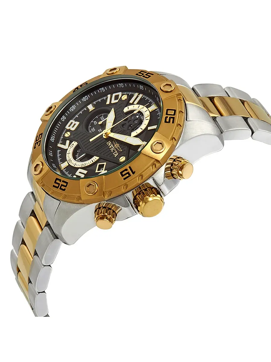 Мужские часы Invicta S1 Rally Chronograph с черным циферблатом 26100 — изображение 2 из 3, оттенок желтый золотистый