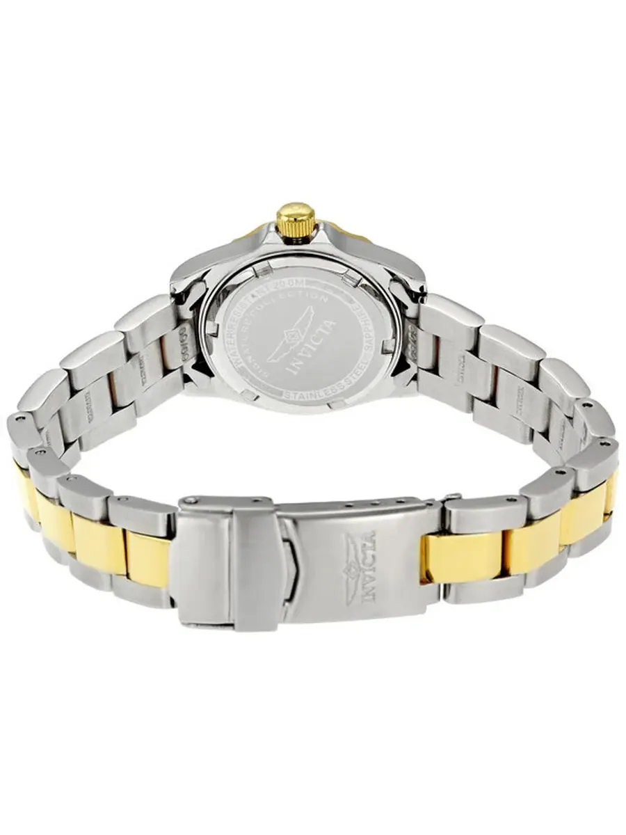 Женские кварцевые часы Invicta Signature Lady с черным циферблатом и двухцветной отделкой, модель — изображение 3 из 4