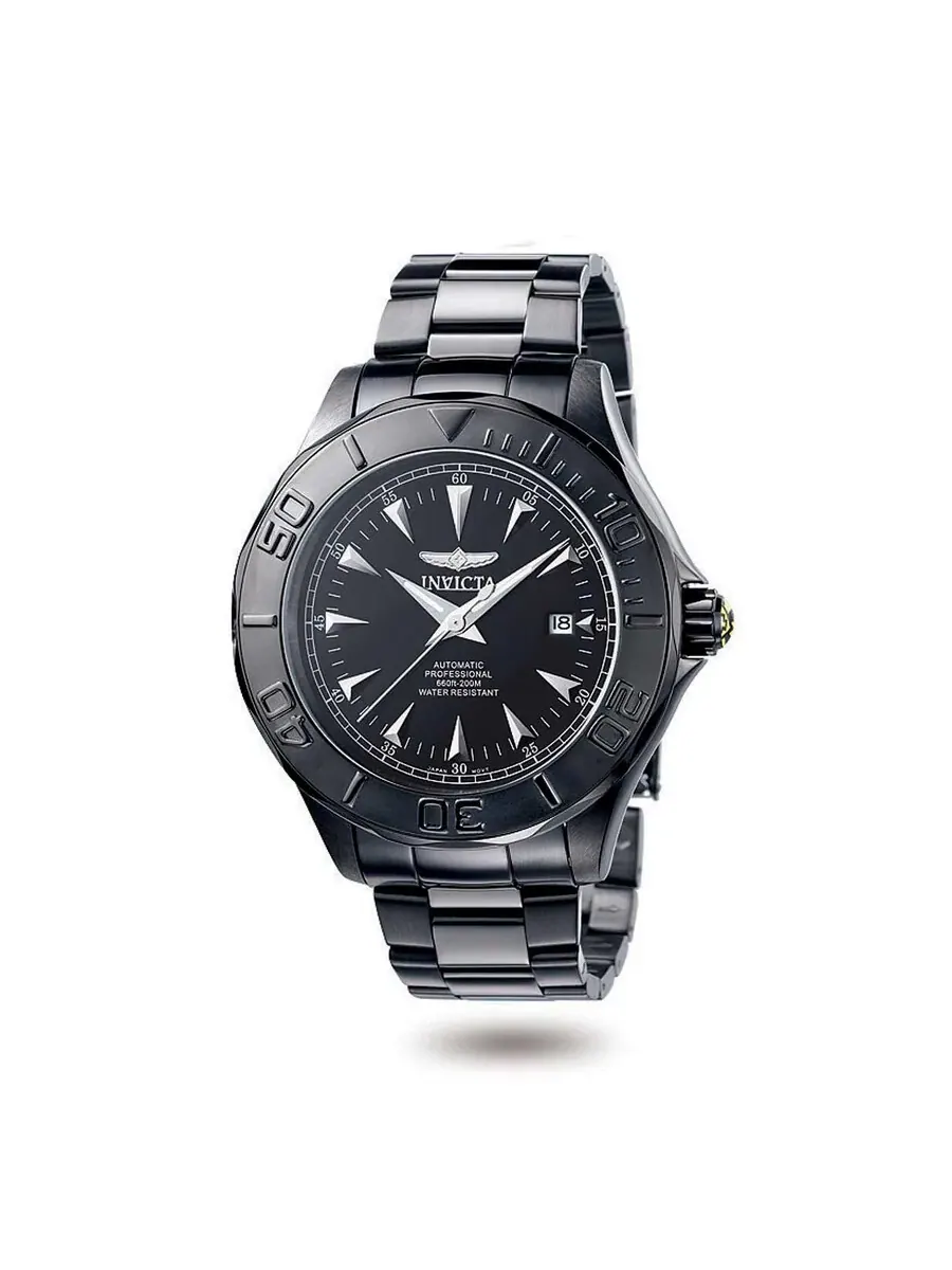 Мужские часы Invicta Signature с черным циферблатом и черным ионным покрытием, модель 7114 — изображение 1 из 1