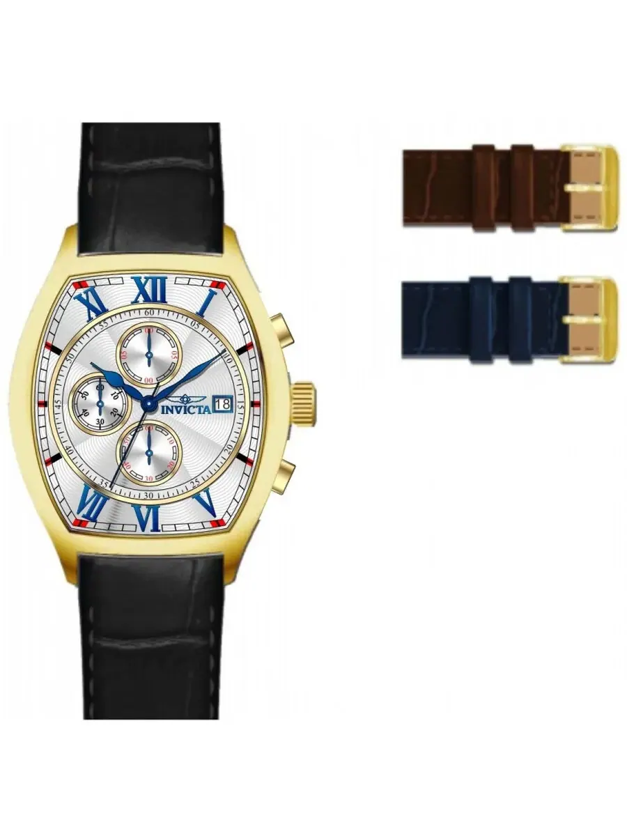 Мужские часы Invicta Specialty Chronograph с кварцевым механизмом и серебристым циферблатом 49840 — изображение 1 из 1