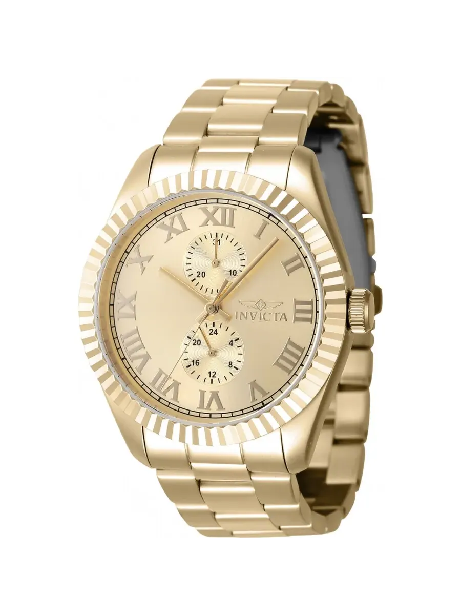 Мужские часы Invicta Specialty GMT Quartz с золотым циферблатом 47431 — изображение 1 из 1, оттенок золотистый
