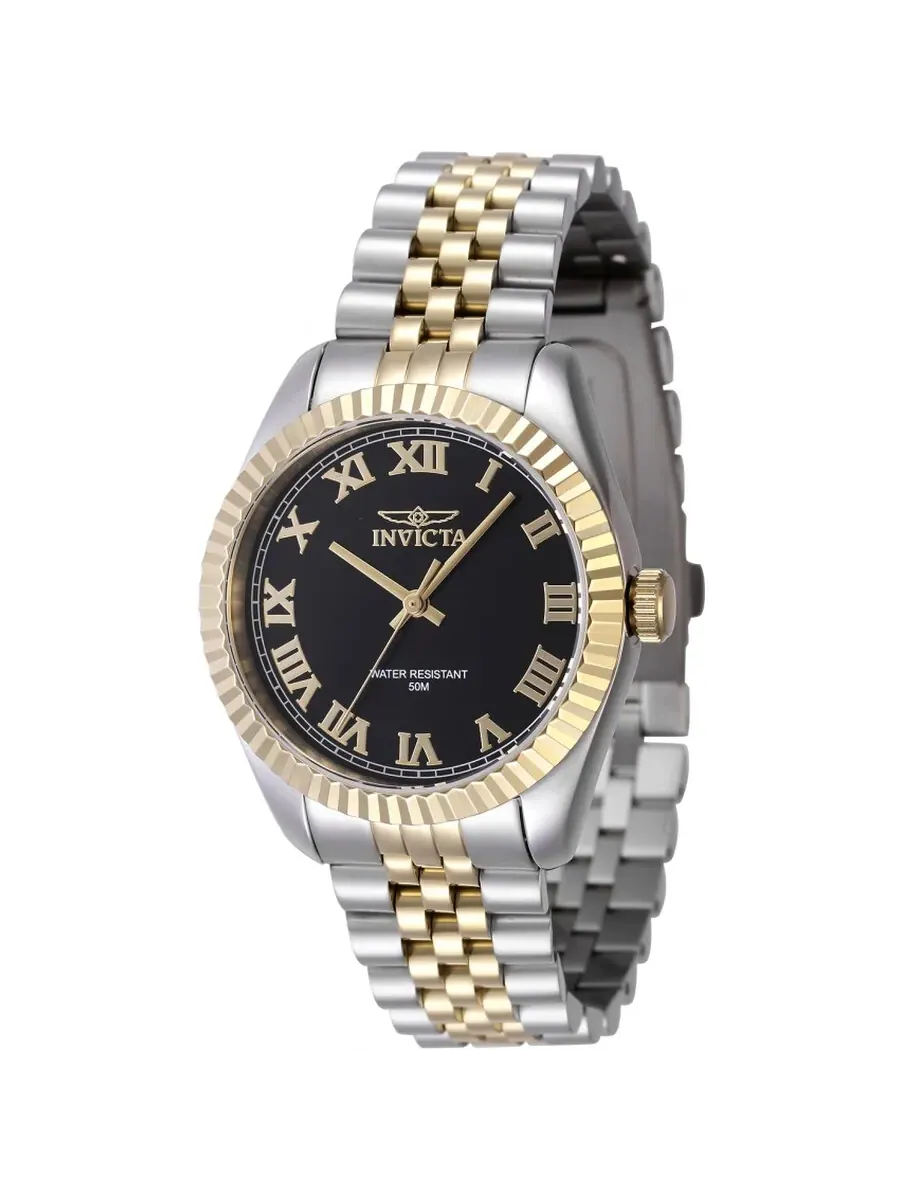 Женские часы Invicta Specialty Quartz с черным циферблатом 47413 — изображение 1 из 1, оттенок золотистый