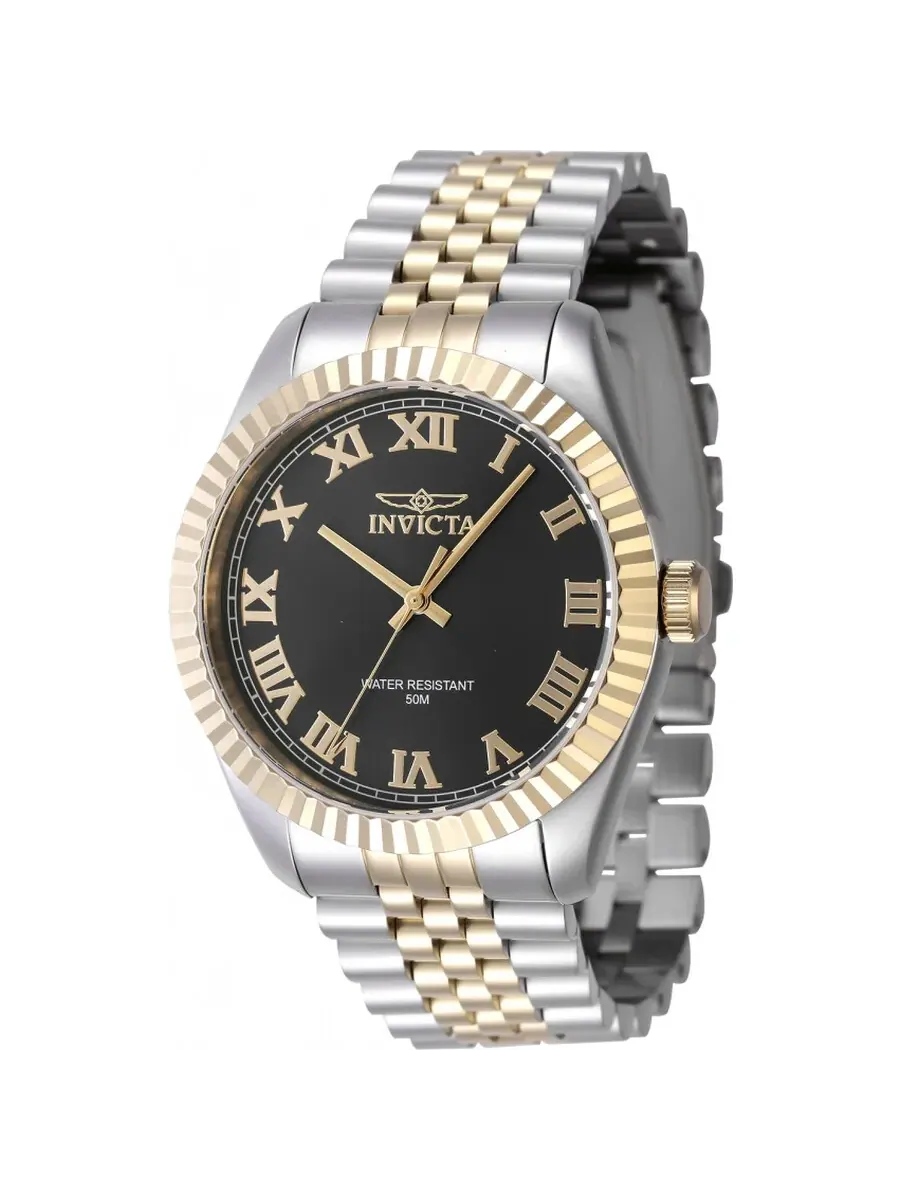 Мужские часы Invicta Specialty Quartz с черным циферблатом 47401 — изображение 1 из 1, оттенок золотистый