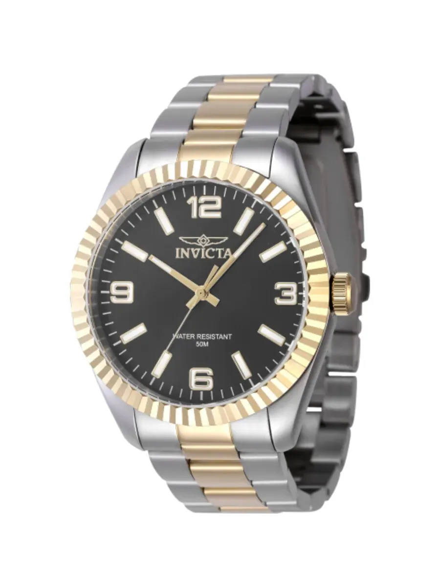 Мужские часы Invicta Specialty Quartz с черным циферблатом 47453 — изображение 1 из 1, оттенок золотистый