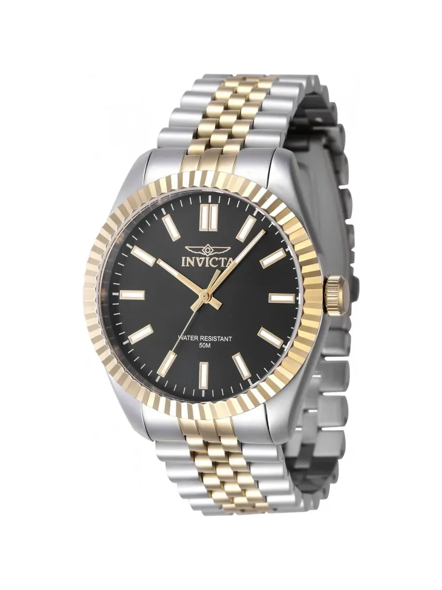 Мужские часы Invicta Specialty Quartz с черным циферблатом 47483 — изображение 1 из 1, оттенок золотистый