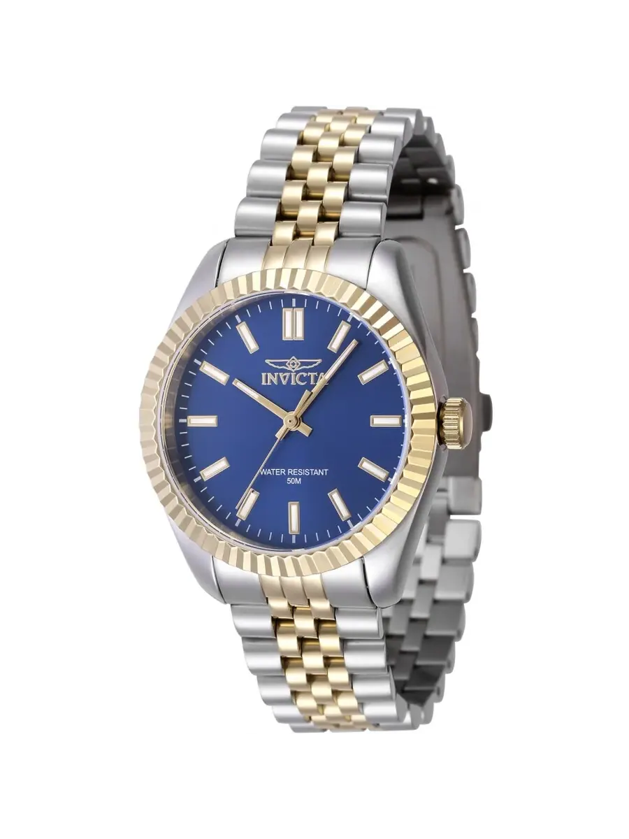 Женские часы Invicta Specialty Quartz с синим циферблатом 47502 — изображение 1 из 1, оттенок золотистый