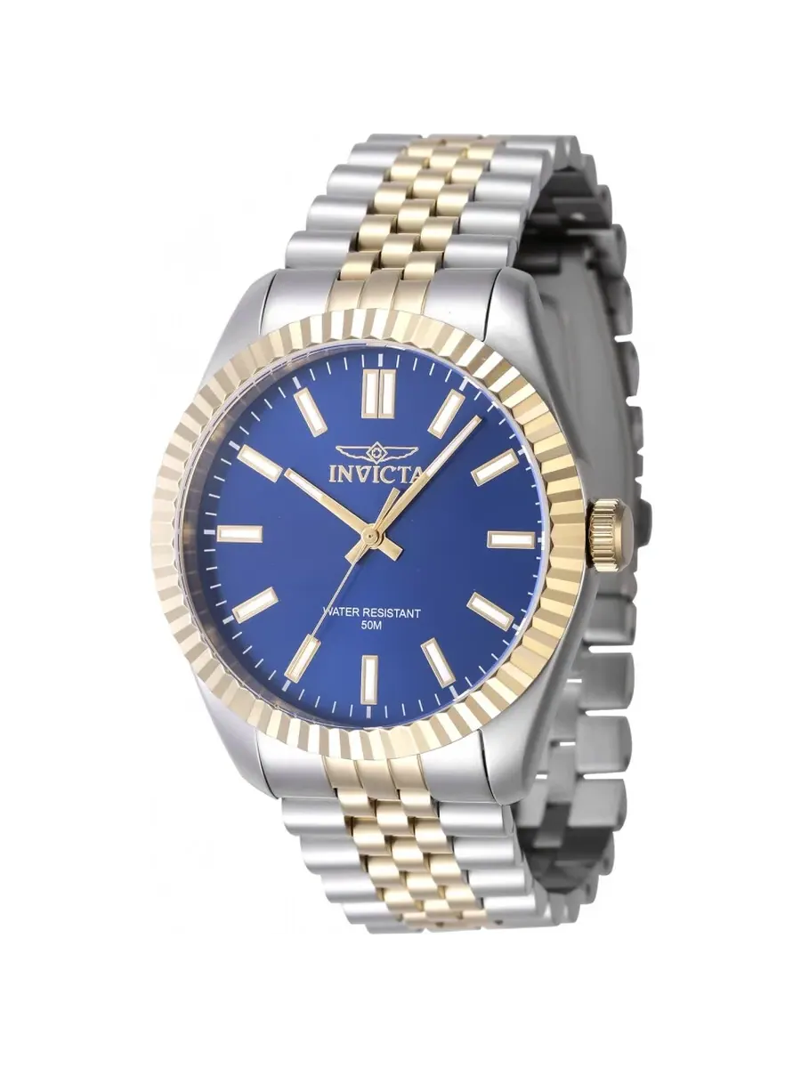 Мужские часы Invicta Specialty Quartz с синим циферблатом, модель 47486 — изображение 1 из 1, оттенок золотистый