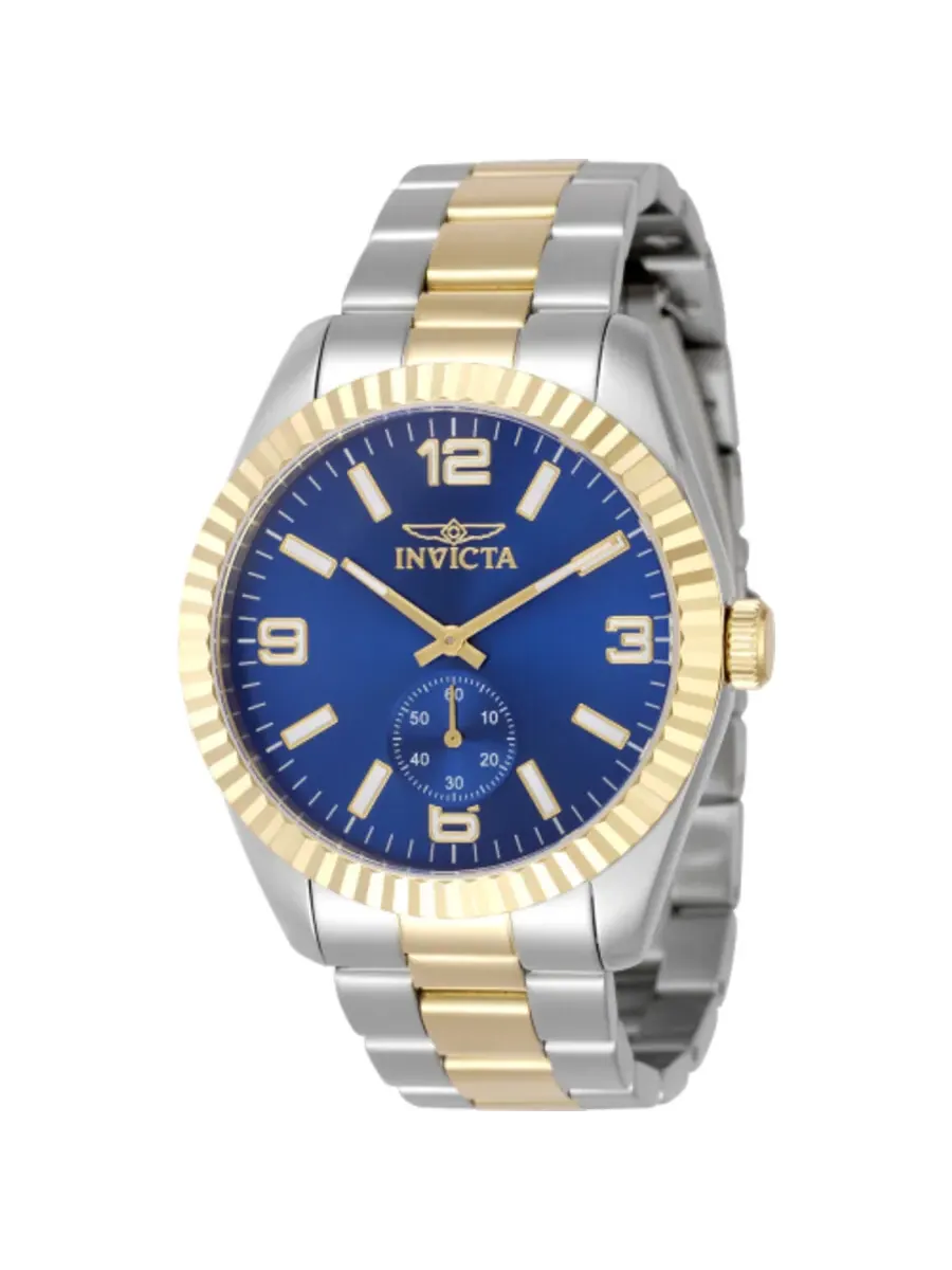 Мужские часы Invicta Specialty Quartz с синим циферблатом, модель 49387 — изображение 1 из 1, оттенок золотистый