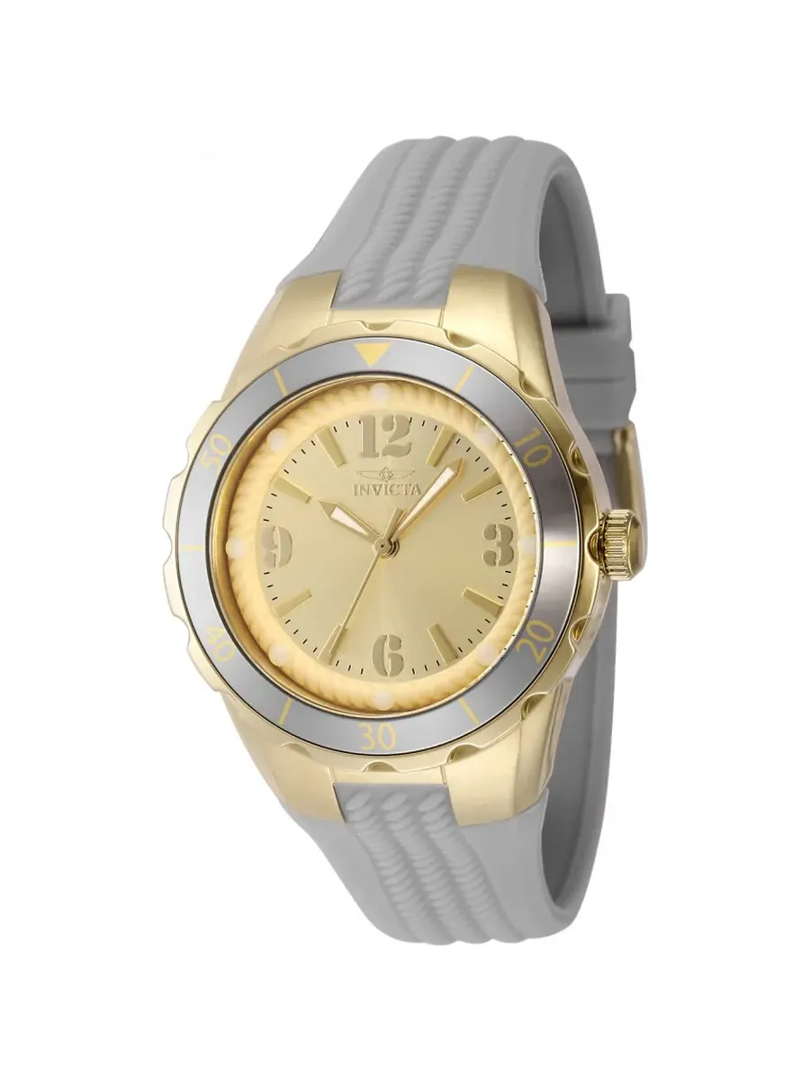 Женские часы Invicta Angel Quartz с золотым циферблатом 48850 — изображение 1 из 1, оттенок темно-серый золотистый