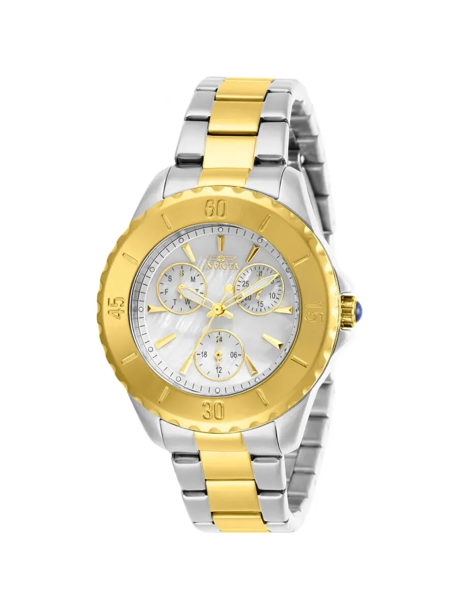 Женские часы Invicta Angel Quartz с перламутровым циферблатом, модель 29110 — изображение 1 из 2, оттенок желтый золотистый