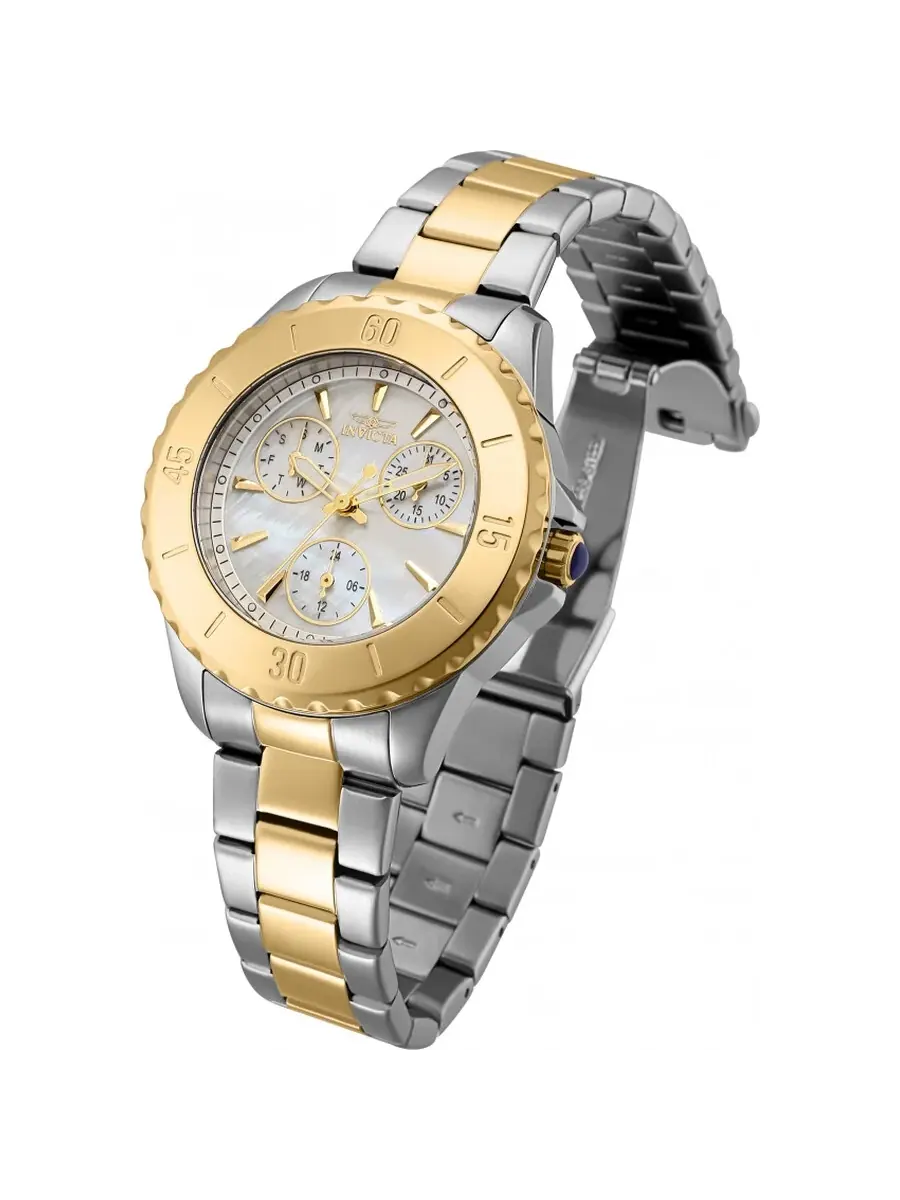 Женские часы Invicta Angel Quartz с перламутровым циферблатом, модель 29110 — изображение 2 из 2, оттенок желтый золотистый