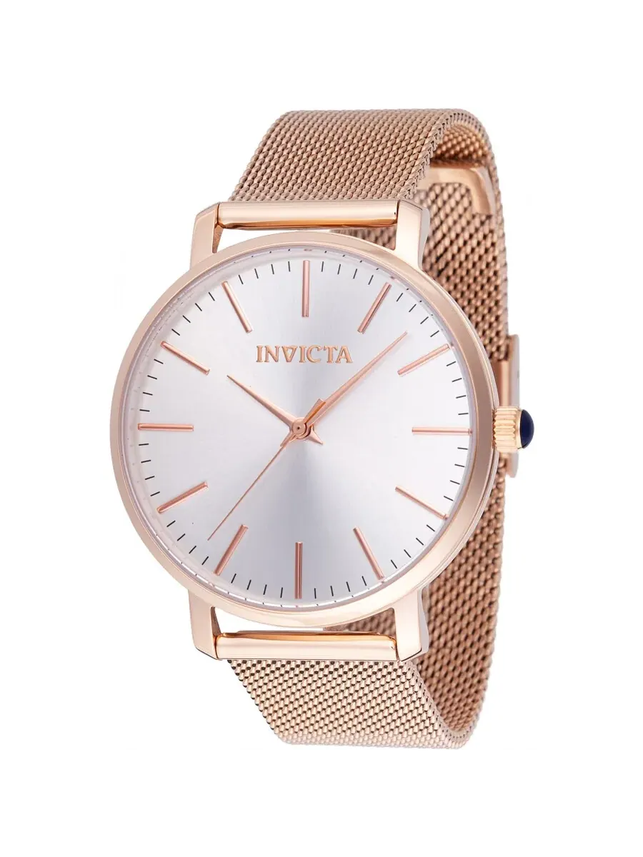 Женские часы Invicta Angel Quartz с серебристым циферблатом 48847 — изображение 1 из 1, оттенок розовый золотистый
