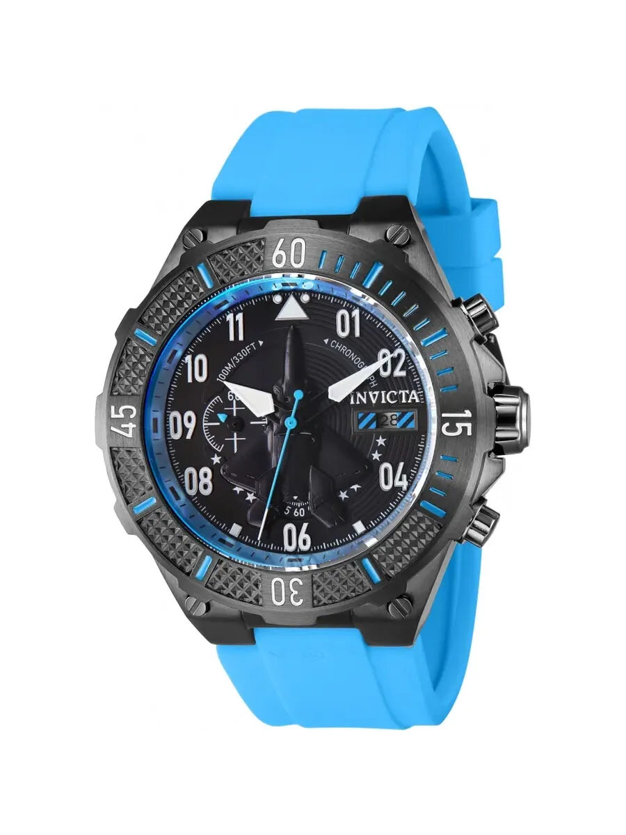 Мужские часы Invicta Aviator Chronograph Date Quartz с черным циферблатом 39898 — изображение 1 из 1
