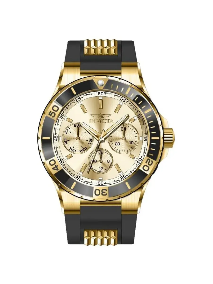 Женские часы Invicta Aviator Quartz с золотым циферблатом 49892 — изображение 1 из 1, оттенок золотистый черный