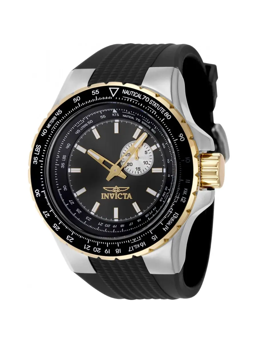 Мужские часы Invicta Aviator Quartz с циферблатом цвета пулеметного металла, модель 49718 — изображение 1 из 1